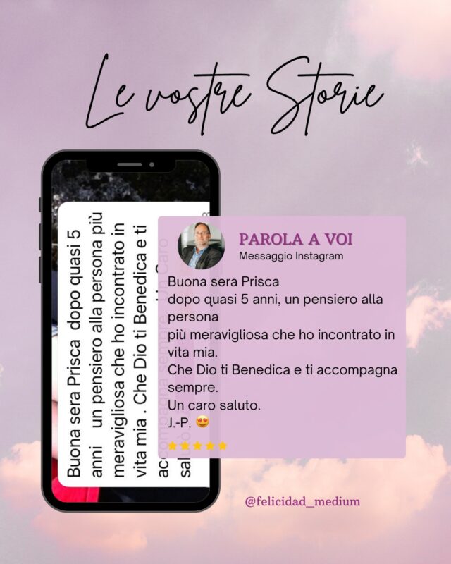 La vera meraviglia siete voi.
Voi che vi ricordate di me sempre, anche a distanza di anni.
Perché quello che accade quando siamo insieme è pura magia, è autentica condivisione di Amore.
Grazie, perciò. 🩷
__
#medium #sensitiva #lugano #italia #anime #vita #cielo
Medium Lugano
Medium Italia
Sensitiva Lugano
Sensitiva Italia
