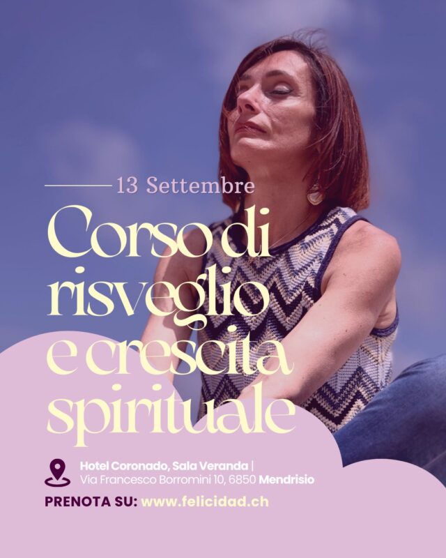 Hai voglia di immergerti con me in un'esperienza di crescita spirituale?
C'è un evento che non puoi perderti.
Il 13 settembre dalle 14 alle18 possiamo vivere insieme un'esperienza unica!
🌸 Durante il corso mediteremo, praticheremo, ascolteremo e impareremo.
👉 Come prenotarti al corso?
Visita il mio sito web. Trovi tutto nella pagina "Corsi ed eventi".
Oppure scrivimi in privato.
Riserva il tuo posto! 🩷
___
#crescitaspirituale #crescitapersonale #crescitainteriore #medium #sensitiva #lugano #italia #anime #vita #cielo
Medium Lugano
Medium Italia
Sensitiva Lugano
Sensitiva Italia