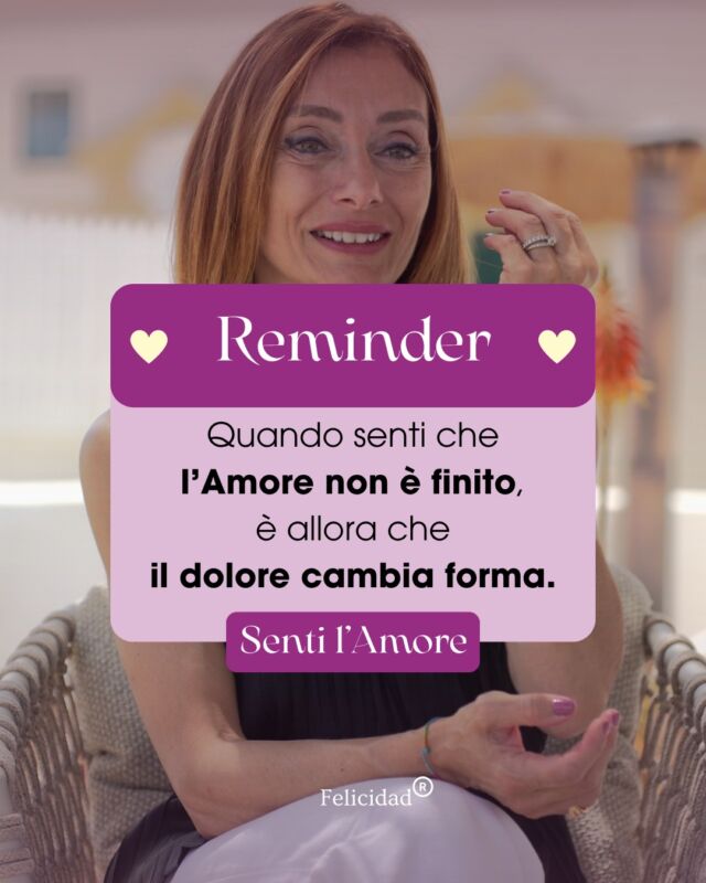 L'Amore ci insegna sempre molte cose.
Anche quando sembra non esserci più, lui è lì, ci ascolta, ci sostiene, ci protegge.

Sentilo l'Amore, in ogni forma, in ogni momento, in ogni luogo.
Perché non c'è spazio e non c'è tempo che possa cancellarlo. 🩷

✨ Questo pensiero di oggi è tutto per te. ✨

__
#medium #sensitiva #medianità #anime #cielo
Sensitiva Lugano
Medium Lugano
Sensitiva Italia
Medium Italia