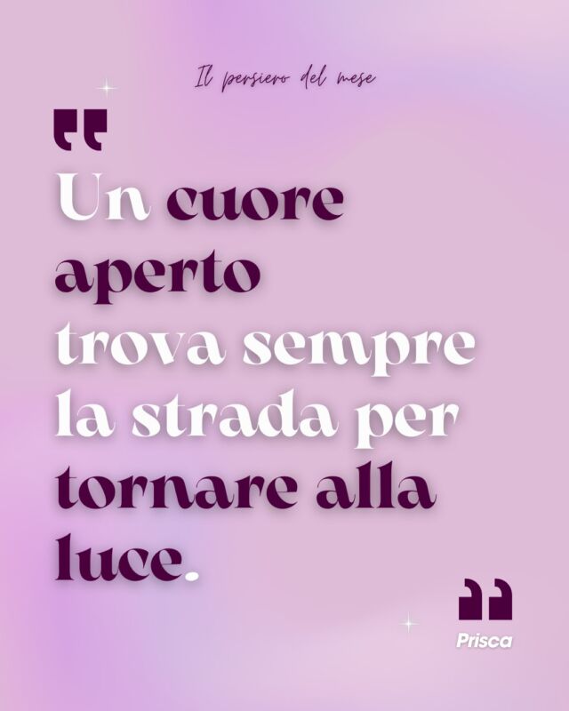 Ci sono momenti della vita in cui tutto sembra buio e abbiamo solo una gran voglia di silenzio.

Ma è proprio in questi momenti che devi provare a lasciare socchiusa la porta, perché da lì può entrare prima un filo di luce, poi un mondo intero.

💭 E tu sei pronta/o per far entrare la luce?
Scrivimi nei commenti, se ti va.
Ti leggo, ti ascolto, ti rispondo. ❤️

__
#medium #sensitiva #medianità #anime #cielo
Sensitiva Lugano
Medium Lugano
Sensitiva Italia
Medium Italia